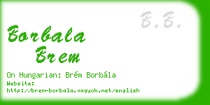 borbala brem business card