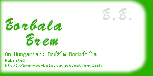 borbala brem business card